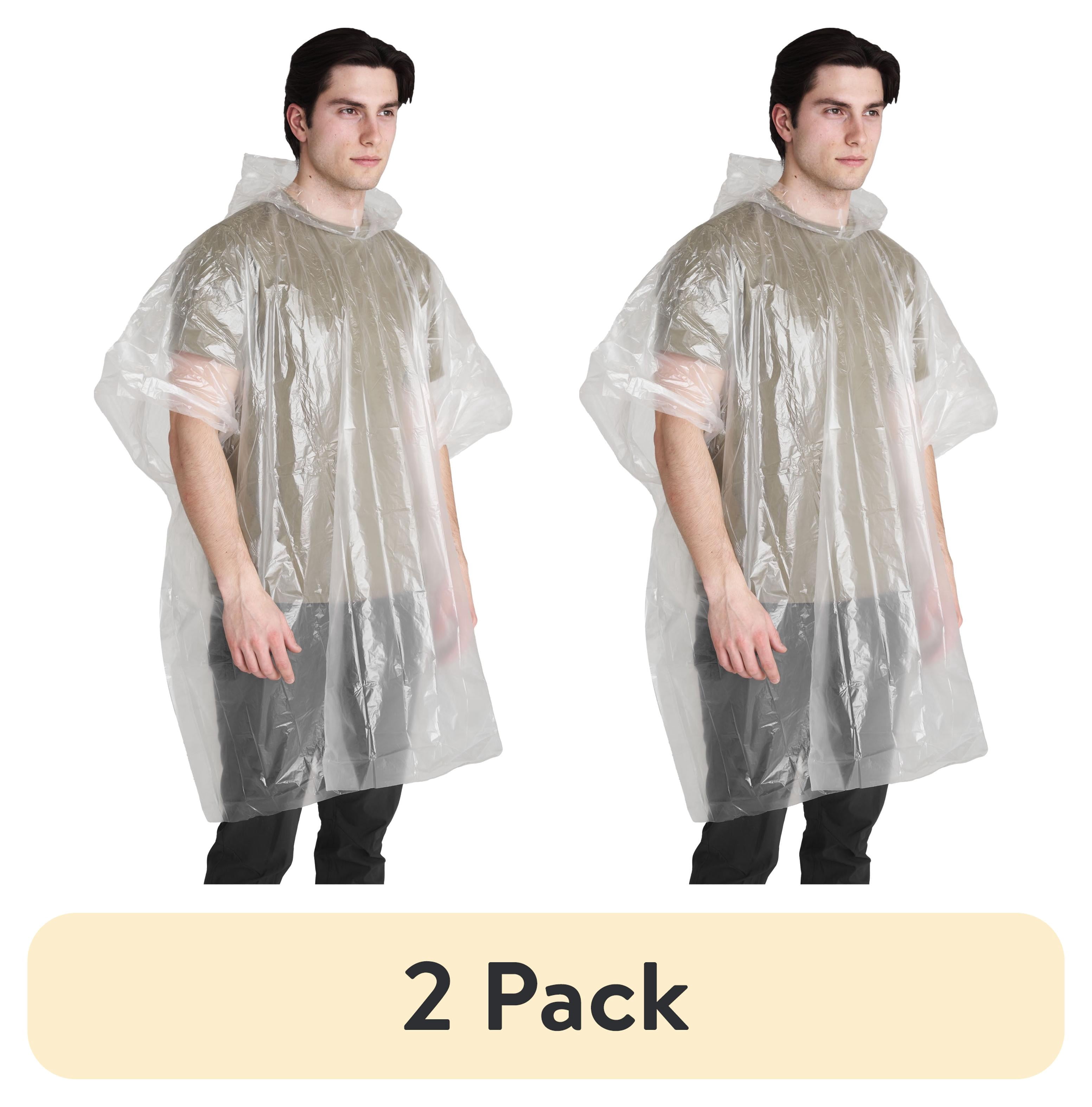 (2 pack) Coghlan's Emergency Poncho - Resusable, Lightweight, One-Size-Fits-All, Unisex, Waterproof Rain Protection