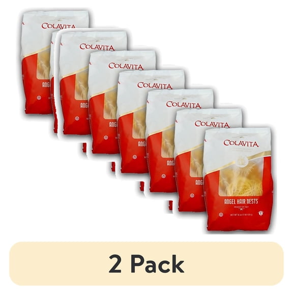(2 pack) Colavita Capellini (Angel Hair) Nest Pasta, 1 Pound