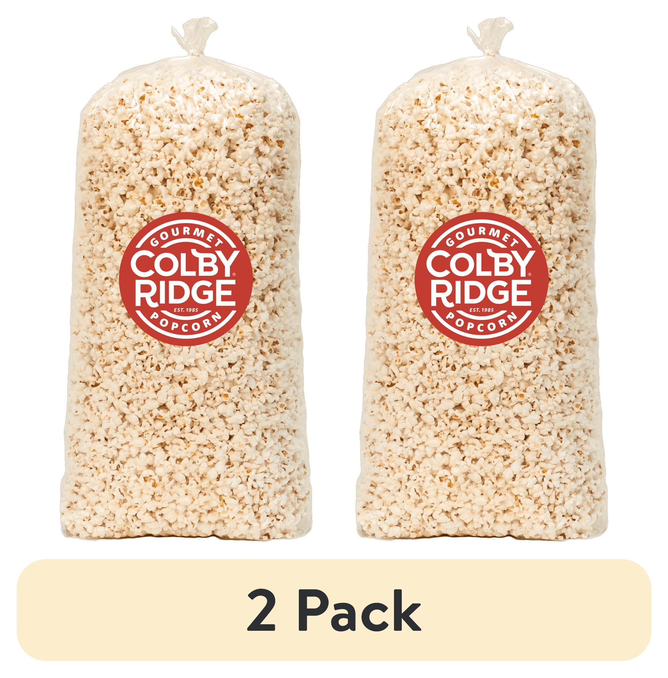 (2 pack) Colby Ridge Gourmet Craft Popped Gluten Free Popcorn Bulk Sized Large Gift Party Bags (Bulk 5 Gal. 80 Cups) (Fluffy White)
