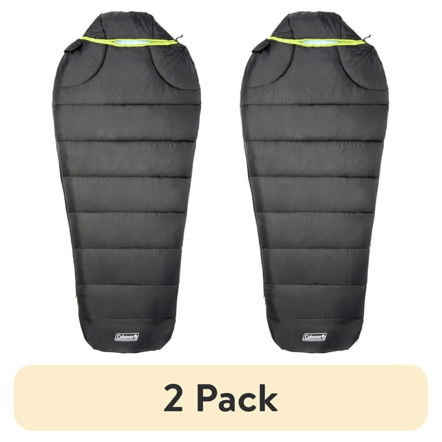 (2 pack) Coleman Montauk™ 40°F Big and Tall Mummy Sleeping Bag, Black, Adult