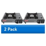 2 pack Coleman Tabletop Portable Butane Gas Camping Stove, 1 Burner, Gray