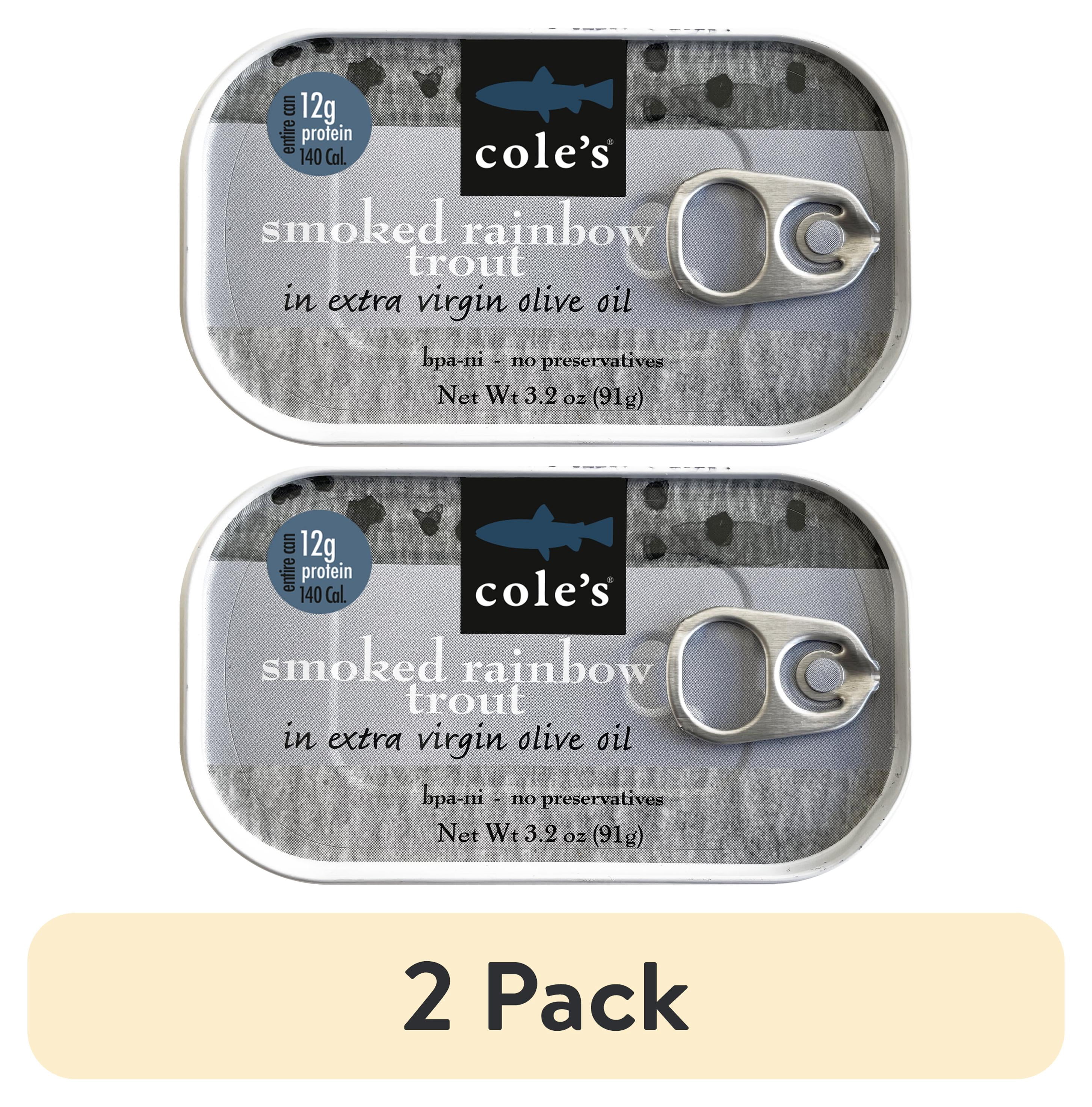 coles tobacco range (2 pack) Coles Smoked Rainbow Trout in Olive Oil 3.2 oz