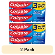 (2 pack) Colgate Cavity Protection Toothpaste with Fluoride, Great Regular Flavor, 6 oz, 3 pack