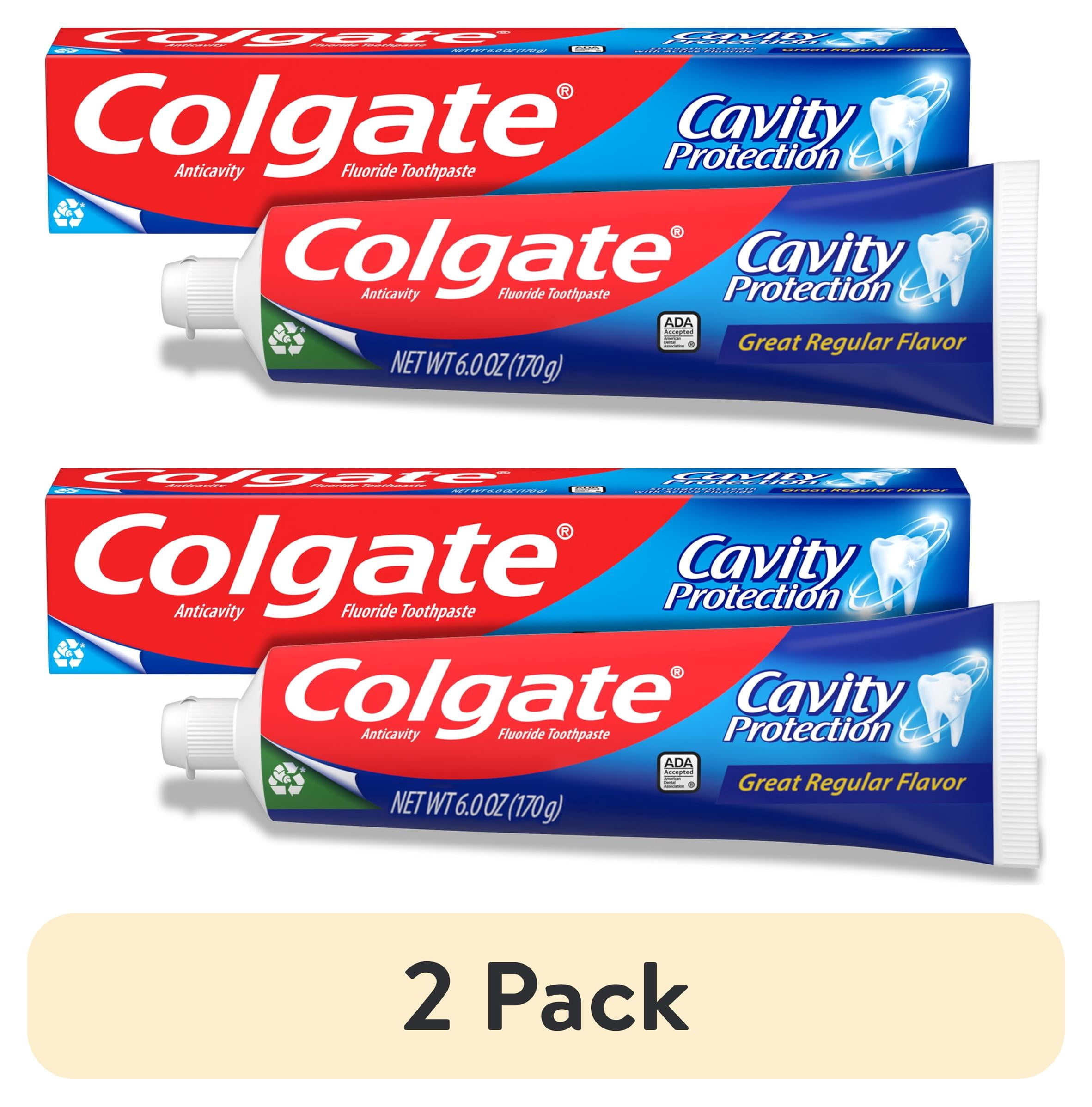 (2 pack) Colgate Cavity Protection Fluoride Toothpaste, Great Regular Mint Flavor, 6 oz