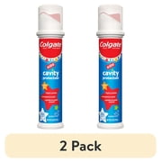 2 pack Colgate Kids Cavity Protection Toothpaste with Fluoride, Mild Bubble Fruit, 4.4 oz Pump