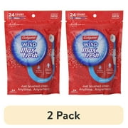 (2 pack) Colgate Max Fresh Wisp Disposable Mini Travel Toothbrushes, Peppermint - 24 Count