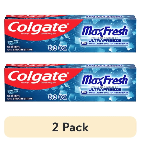 (2 pack) Colgate MaxFresh Cool Mint Toothpaste, 6.3 oz