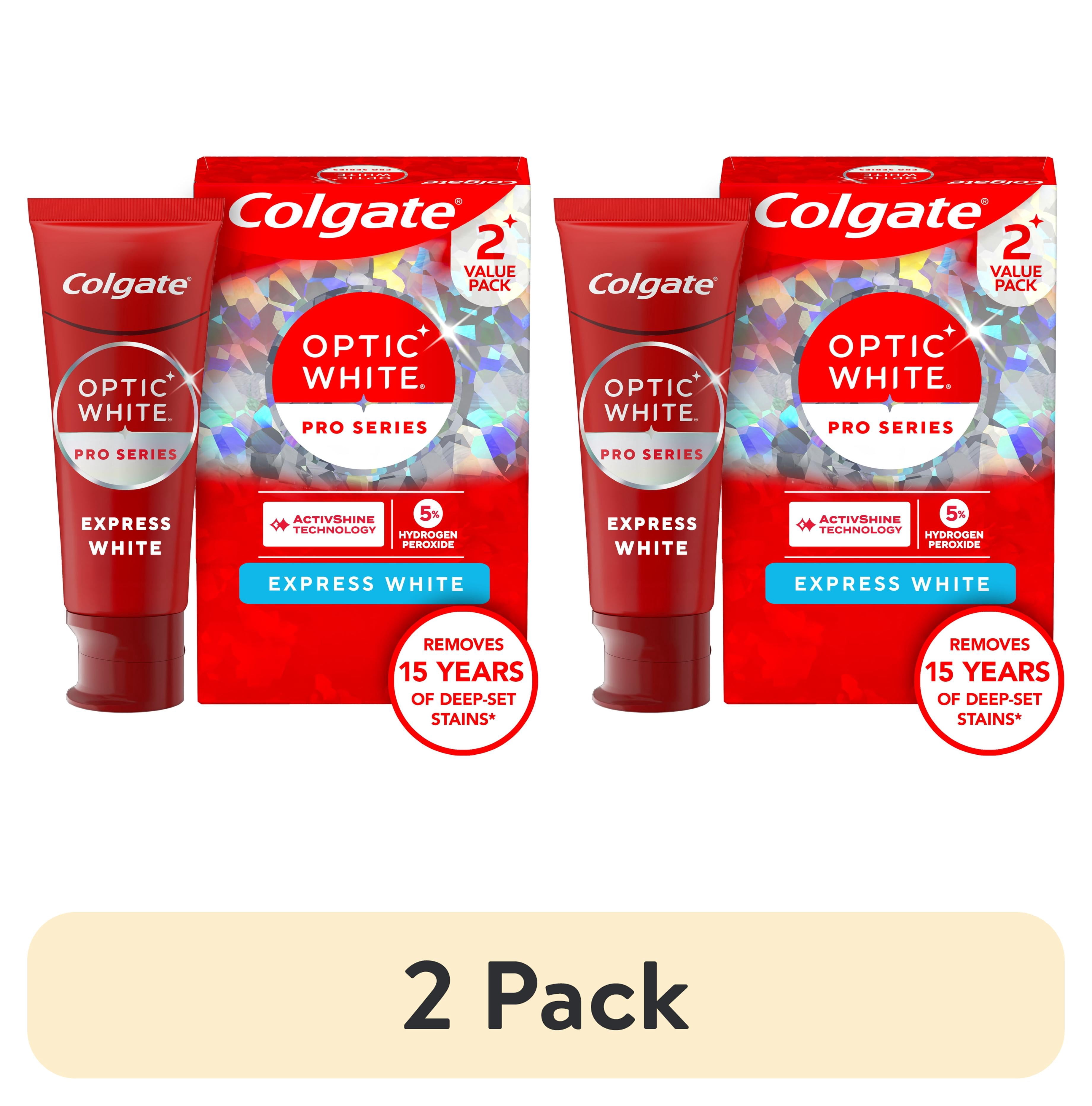 (2 pack) Colgate Optic White Pro Series Express White Toothpaste with 5% Hydrogen Peroxide, 2 Pack, 3.0 OZ
