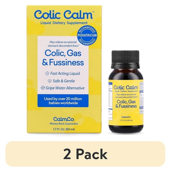 (2 pack) Colic Calm Liquid Dietary Supplement for Infant Colic and Gas Relief, 50 ml