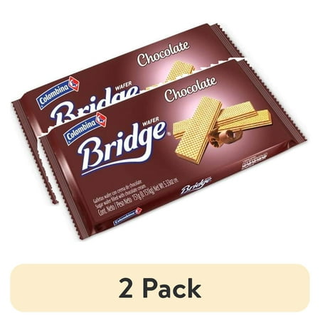 (2 pack) Colombina BRIDGE Sugar Wafer Chocolate