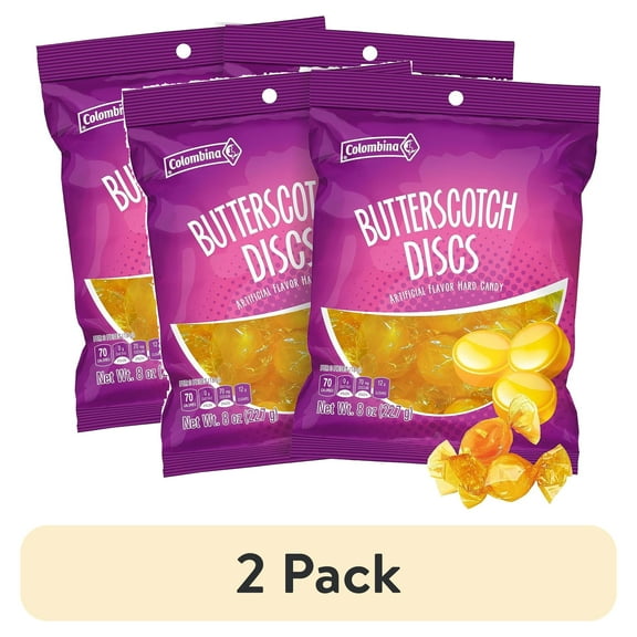 (2 pack) Colombina Butterscotch Discs, 8 oz (12-Pack)