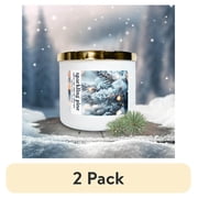 2 pack Colonial Candle Sparkling Pine Scented Jar Candle, 3 Wick, 14 oz, 45 Hours Burn, Aromatic