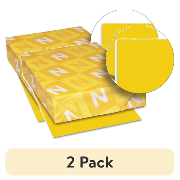 (2 pack) Astrobrights Card Stock, 8-1/2 x 11 Inches, 65 lbs, Galaxy Gold, Pack of 250