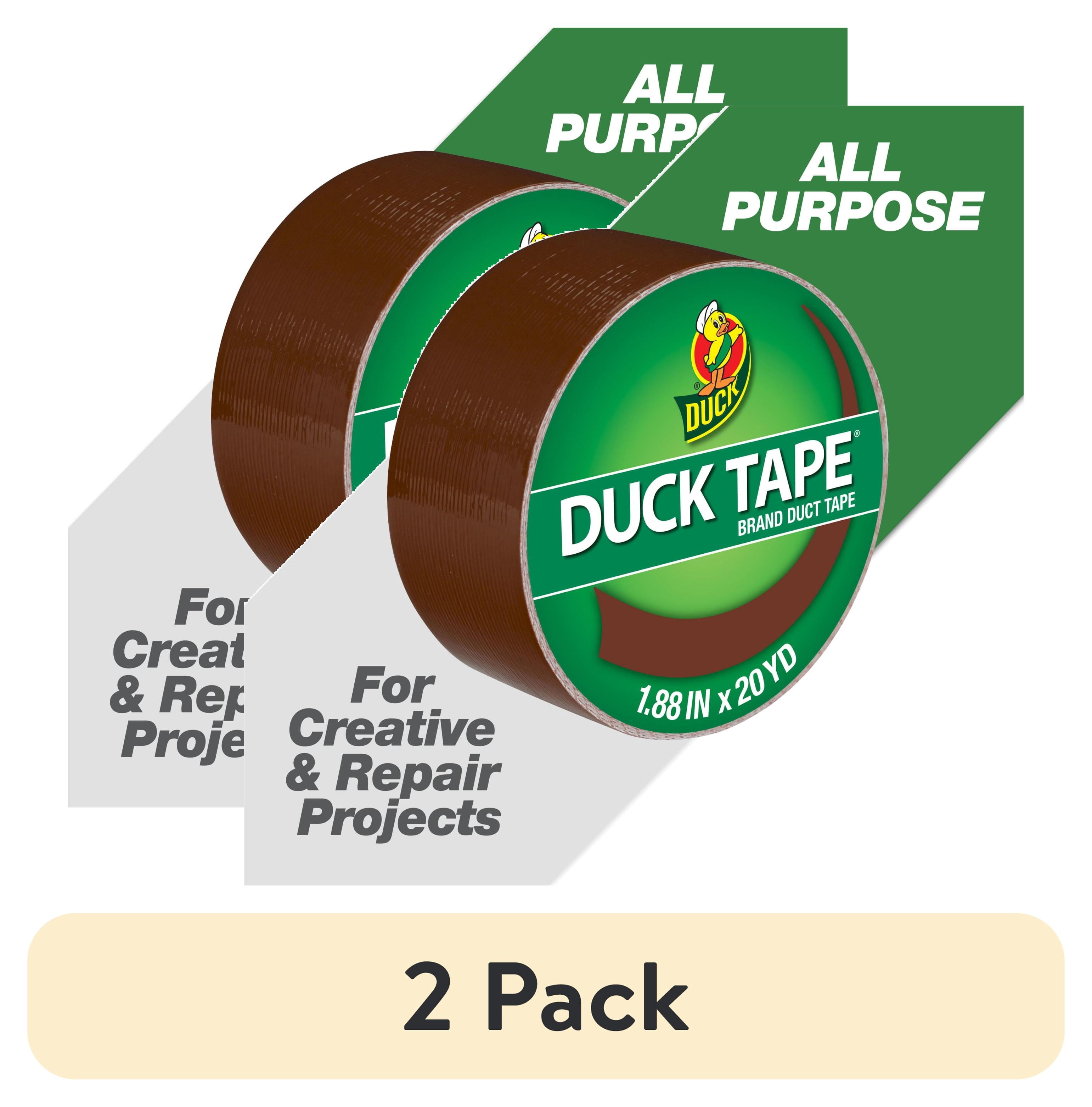 (2 pack) Color Duck Tape Brand Duct Tape, 1.88 in. x 20 yd., Brown