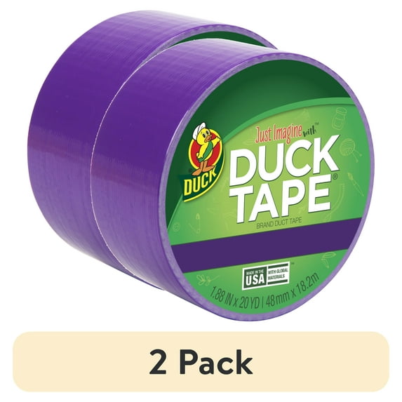 (2 pack) Color Duck Tape Brand Duct Tape, 1.88 in. x 20 yd., Violet