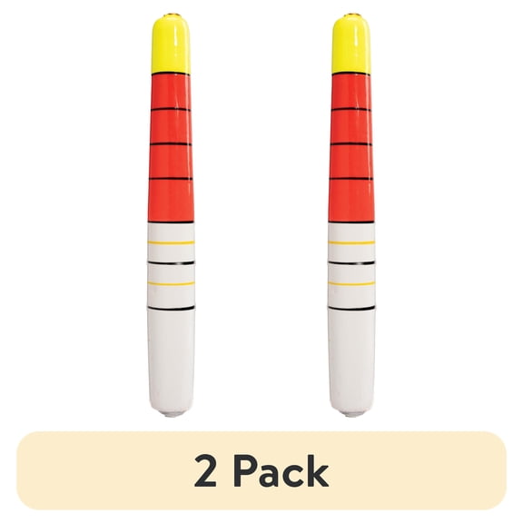 (2 pack) Comal Spring Stick Fishing Bobber, Pear Shape, Red and White