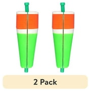 2 pack Comal Popping Rat-L Fishing Float, Red/Fluorescent Green, 3-inch