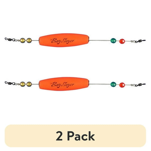 (2 pack) Comal Tackle The Bay Slayer 3" Weighted Cigar Rat'L Float, Red