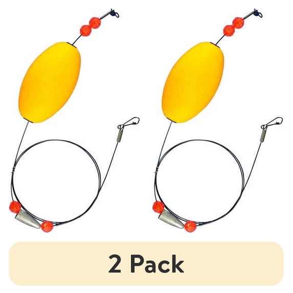 (2 pack) Comal Weighted Oval Float Leader, Orange