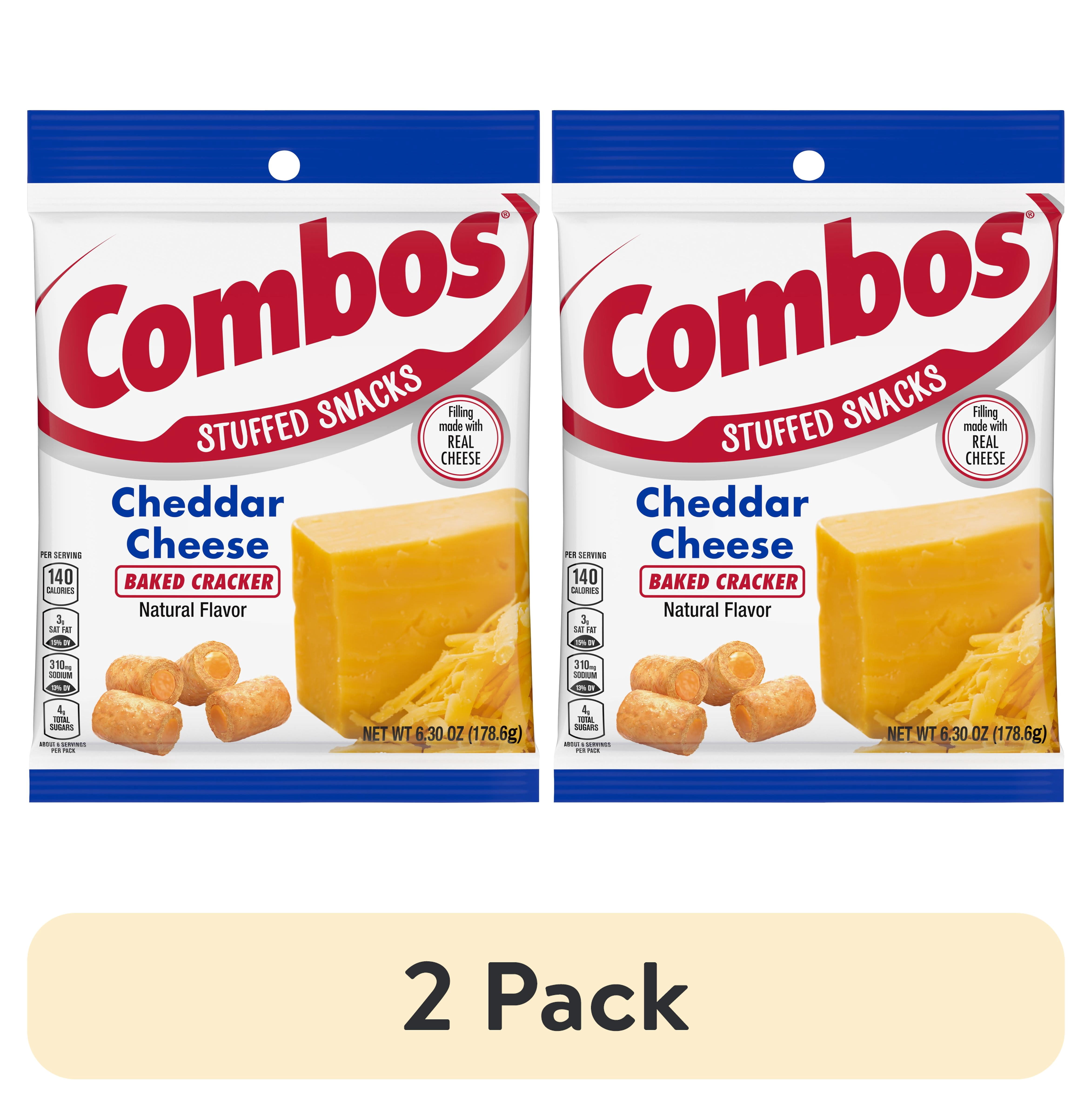 (2 pack) Combos Stuffed Snacks Cheddar Cheese Baked Cracker Snacks - 6. ...