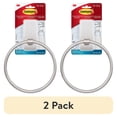 thumbnail image 1 of (2 pack) Command Bath Satin Nickel Towel Ring, 1 Towel Ring, Holds 5 lbs, 2 Strips, Adhesive Mount, 1 of 12