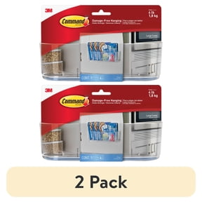 (2 pack) Command Caddy, Clear, Large, Under Sink Organizer, 1 Wall Caddy