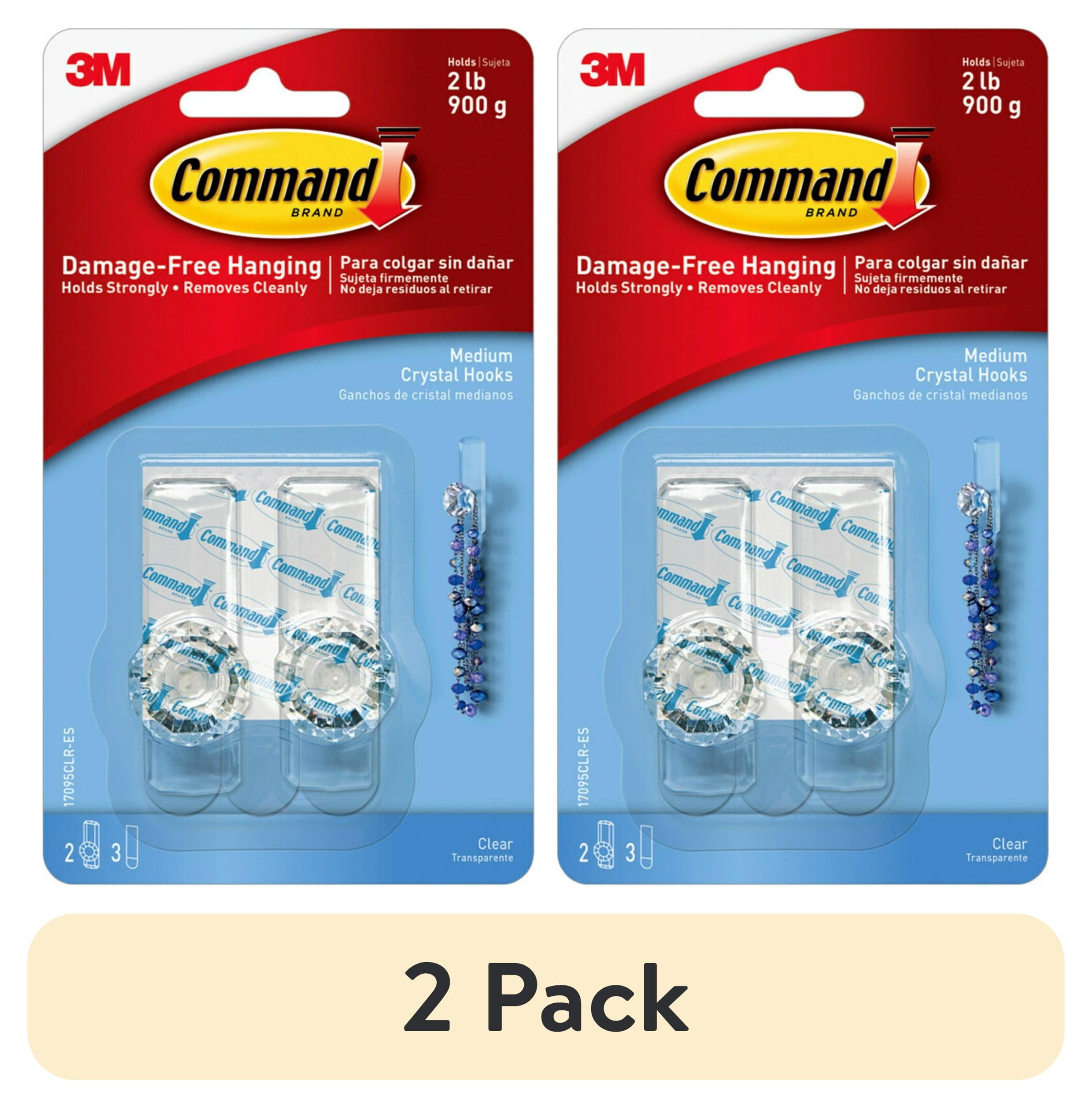 Command Clear Medium Crystal Adhesive Hooks