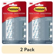 (2 pack) Command Clear Round Cord Clips, 4 Clear Clip, 5 Strip