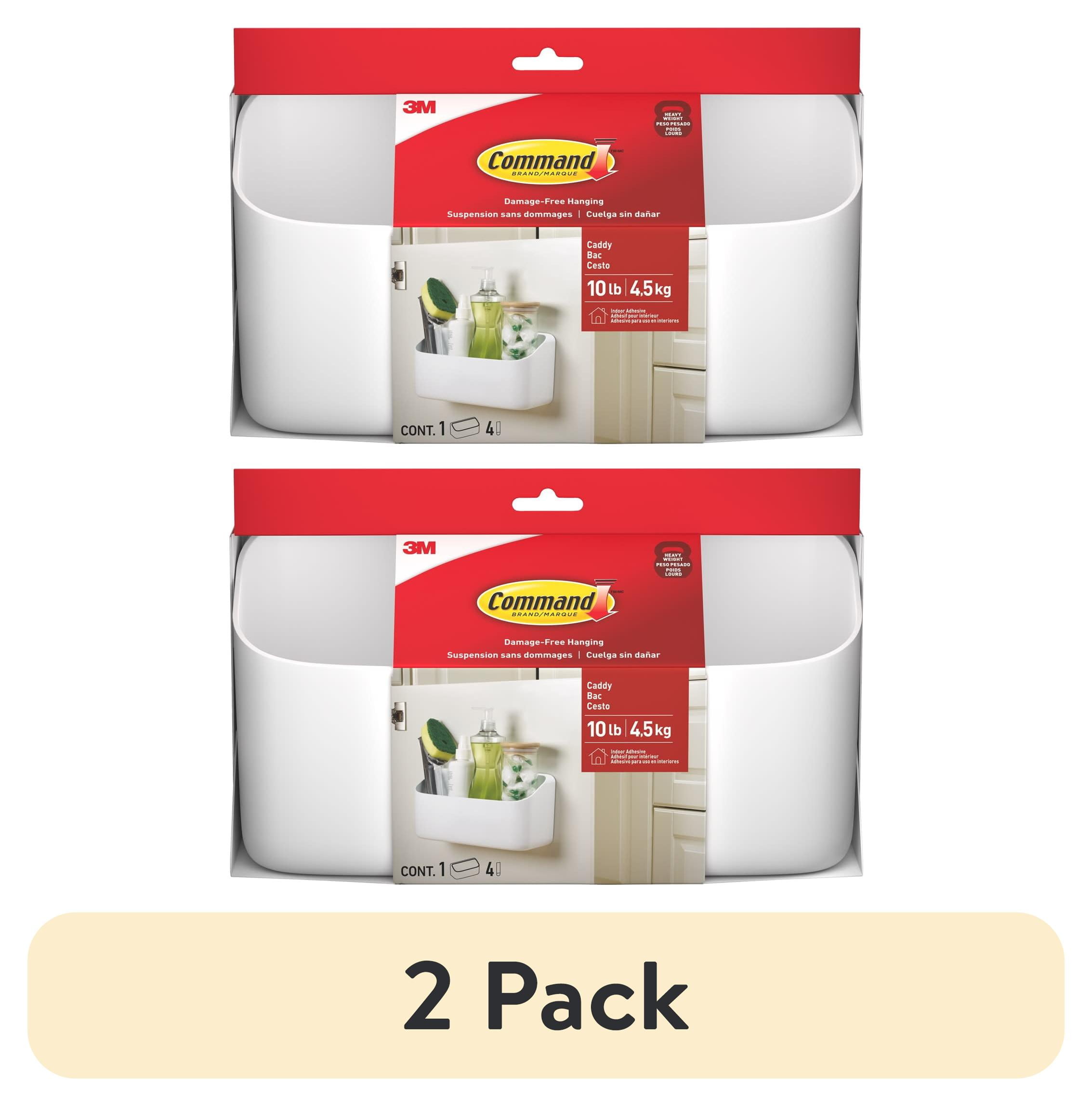 (2 pack) Command Heavyweight Large Caddy, Hangs up to 10lbs, White ...