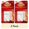 thumbnail image 1 of (2 pack) Command Medium Utility Hooks, White, Damage Free Organizing, 2 Hooks and 4 Command Strips, 1 of 11