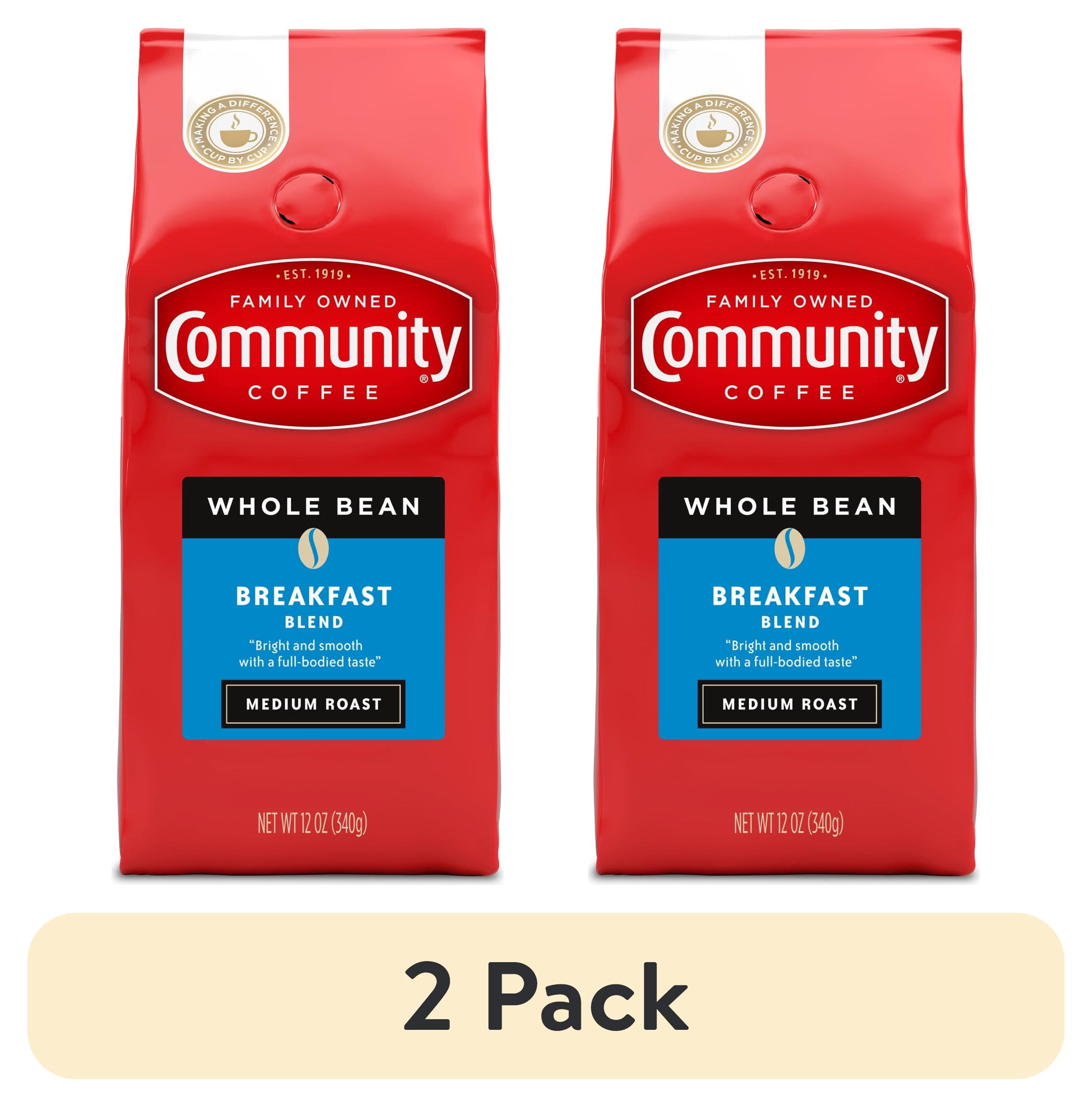 (2 pack) Community® Coffee Breakfast Blend Medium Roast 12 oz Whole Bean Coffee