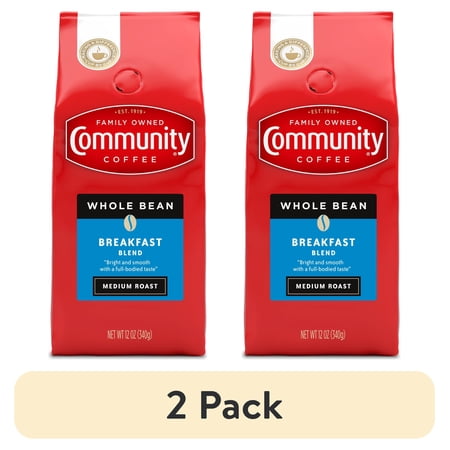 (2 pack) Community® Coffee Breakfast Blend Medium Roast 12 oz Whole Bean Coffee