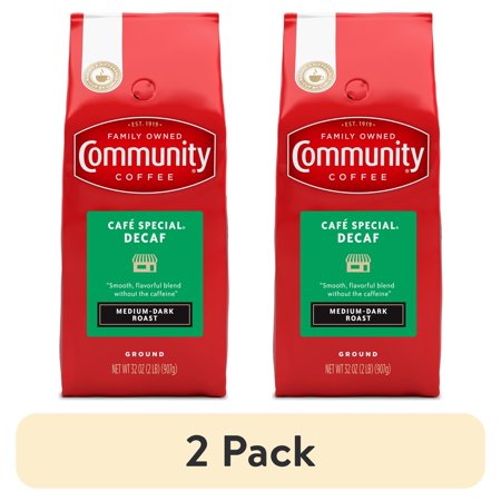 (2 pack) Community® Coffee Café Special® Decaf Medium-Dark Roast 32 oz Ground Coffee