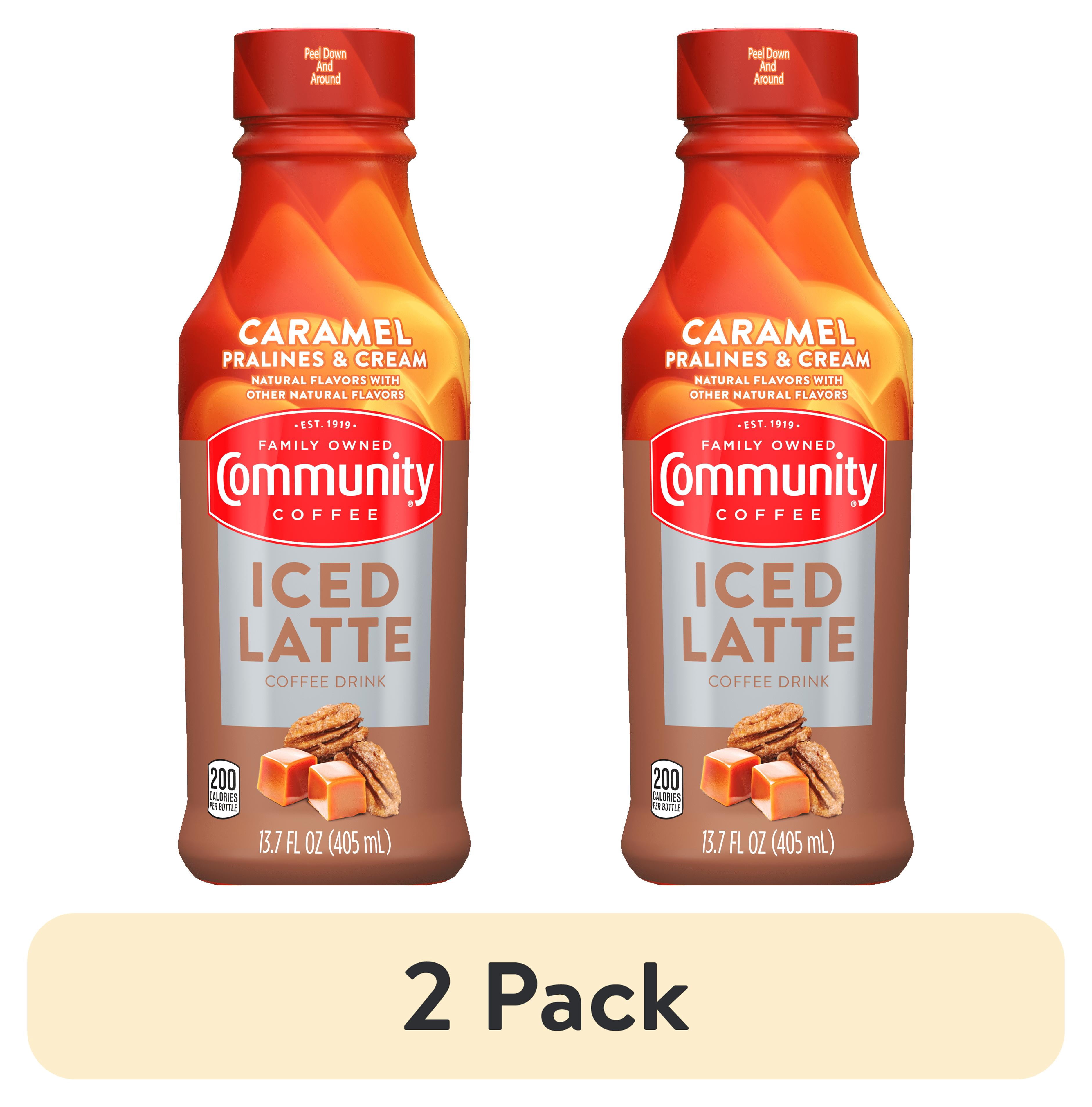 (2 pack) Community Coffee Caramel Pralines and Cream Iced Latte - 13.7 oz Bottle