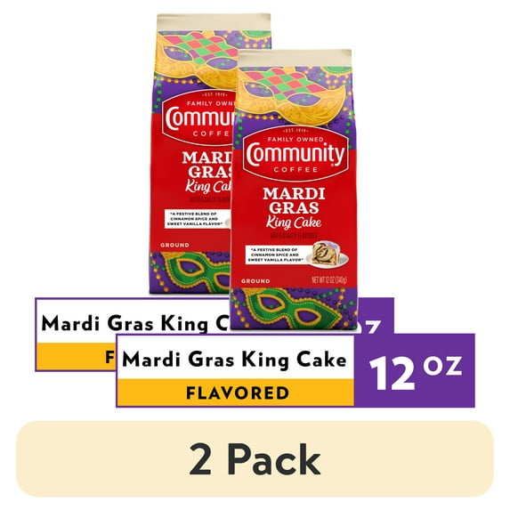 (2 pack) Community® Coffee Mardi Gras King Cake 12 oz Ground Coffee