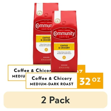 (2 pack) Community® Coffee and Chicory Premium Ground, Medium Dark Roast, 32 Oz Bag