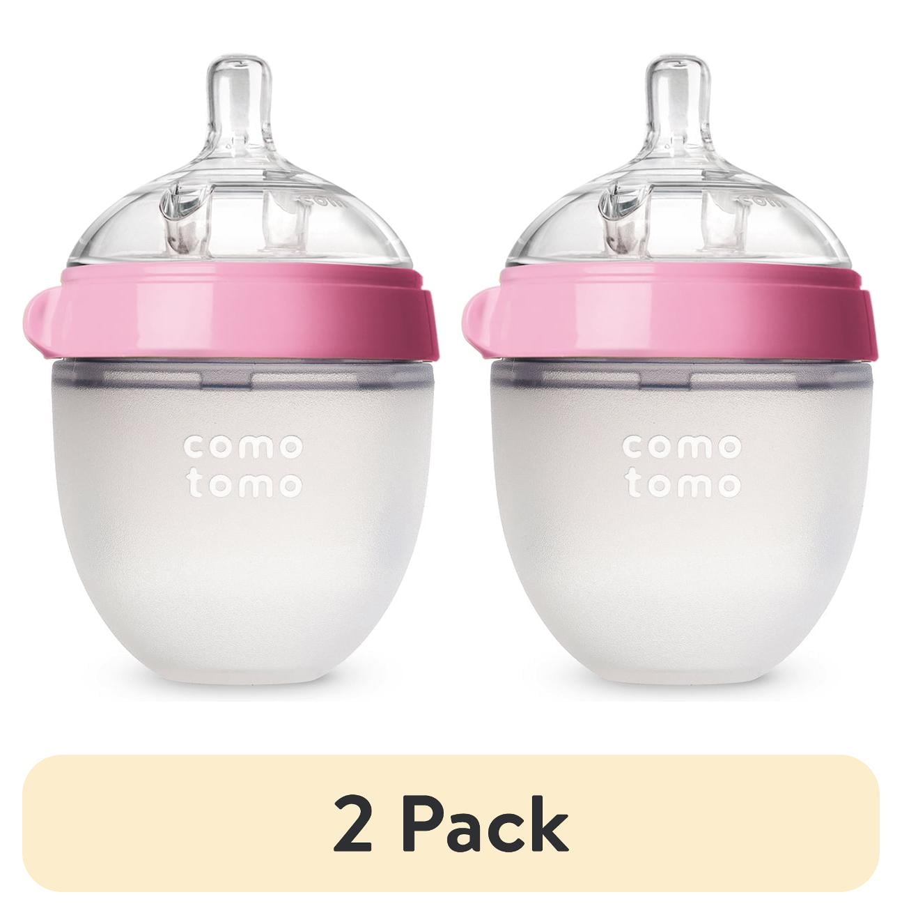 (2 pack) Comotomo Baby Bottle - 5oz, Pink, 2 Pack
