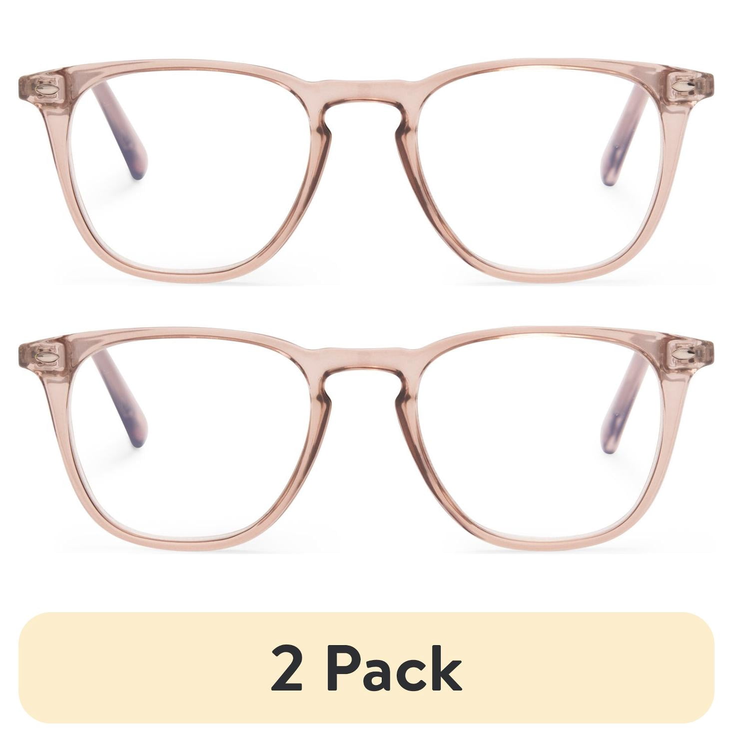 (2 pack) Compliments by DIFF Eyewear Griffin Blue Light Reading Glasses Vintage Crystal +2.5