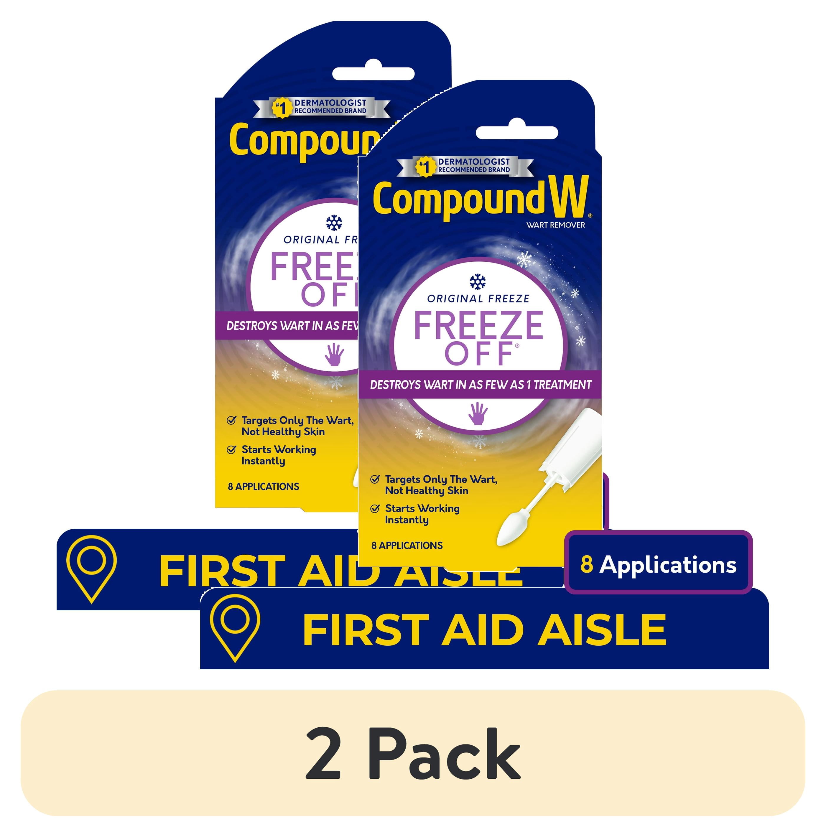 (2 pack) Compound W Freeze off Wart Remover, Maximum Freeze, 8 Swab Applications