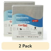 (2 pack) Con-Tact Clear Vinyl 54" x 108" Deluxe Weight Covering, 1 Each