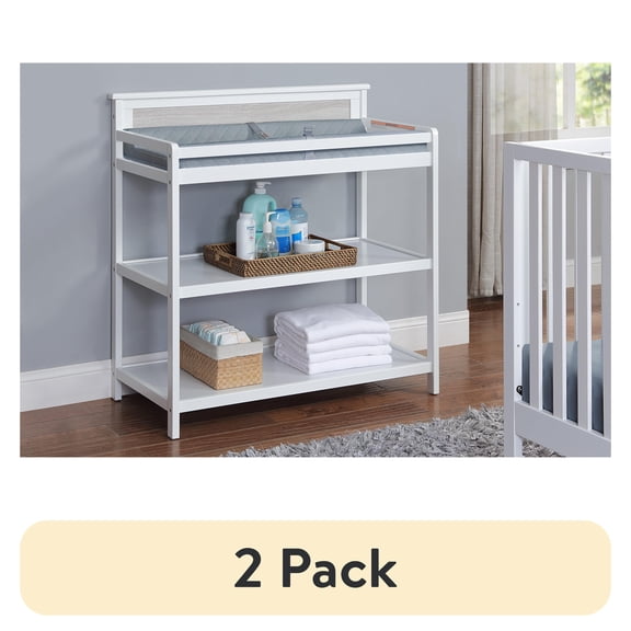 (2 pack) Connelly Changing Table in White Finish