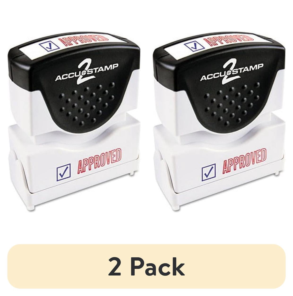 (2 pack) Consolidated Stamp 2-color APPROVED Message Stamp - Walmart.com
