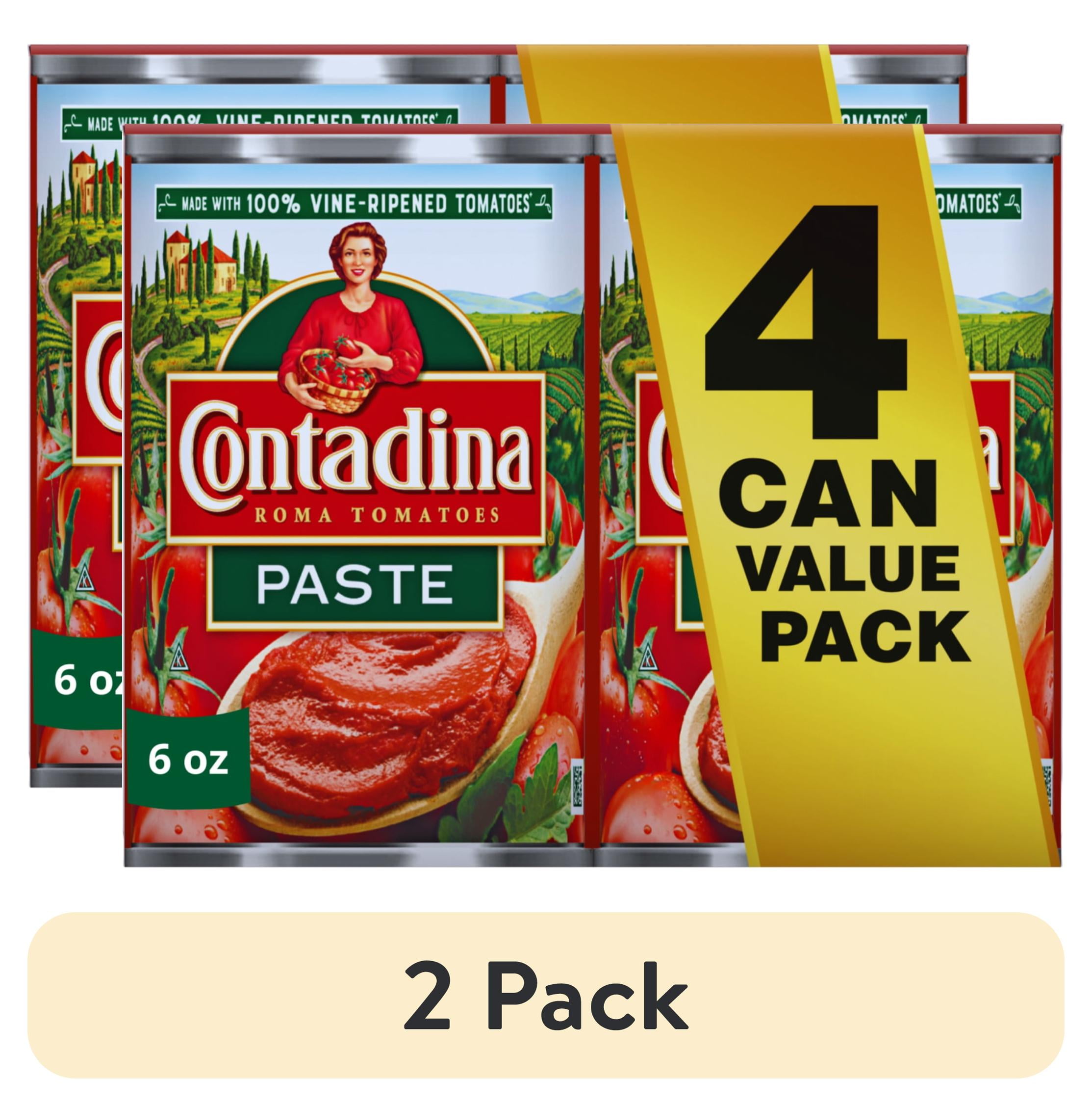 Contadina Tomato Paste, 6 oz Can Pack of 4 Made from 100% Fresh