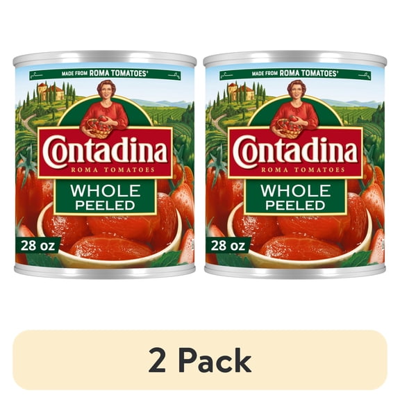 (2 pack) Contadina Whole Peeled Tomatoes, 28 oz Can