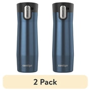 (2 pack) Contigo AUTOSEAL West Loop Vacuum-Insulated Stainless Steel Travel Mug with Easy-Clean Lid, 20 oz