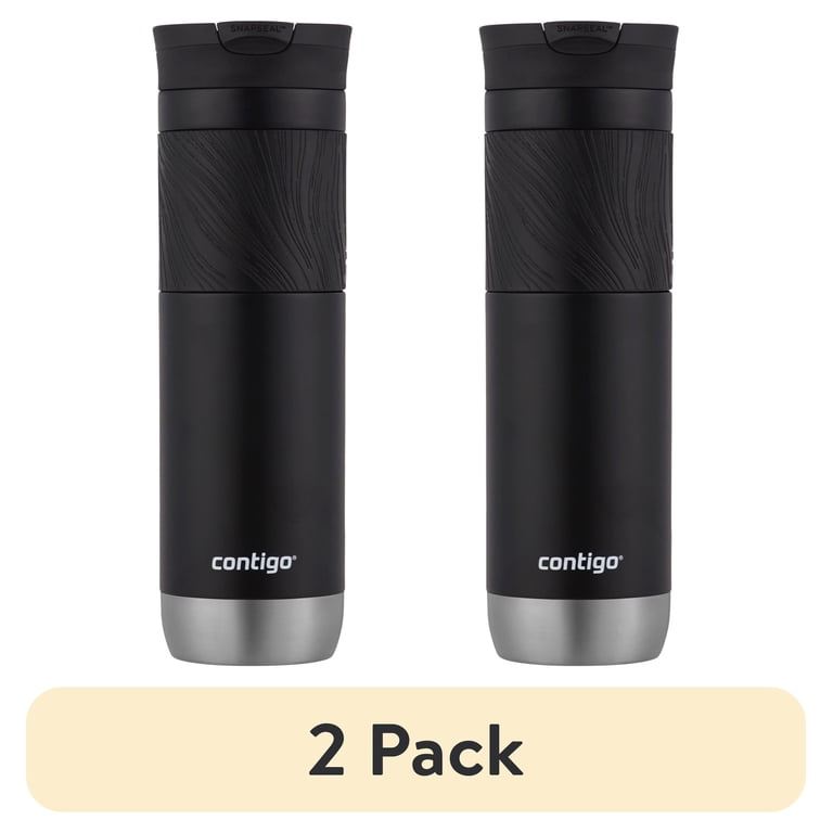 2 pack) Contigo Byron 2.0 Stainless Steel Travel Mug with SNAPSEAL Lid and  Grip in Black, 24 fl oz. - Walmart.com
