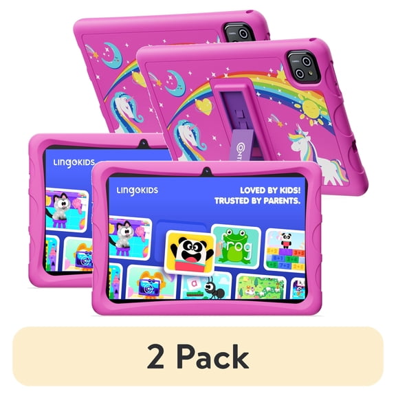 (2 pack) Contixo K103A Kids Tablets, Educational Tablets for Kids with Kid-Proof Tablet Case, 10", Pink