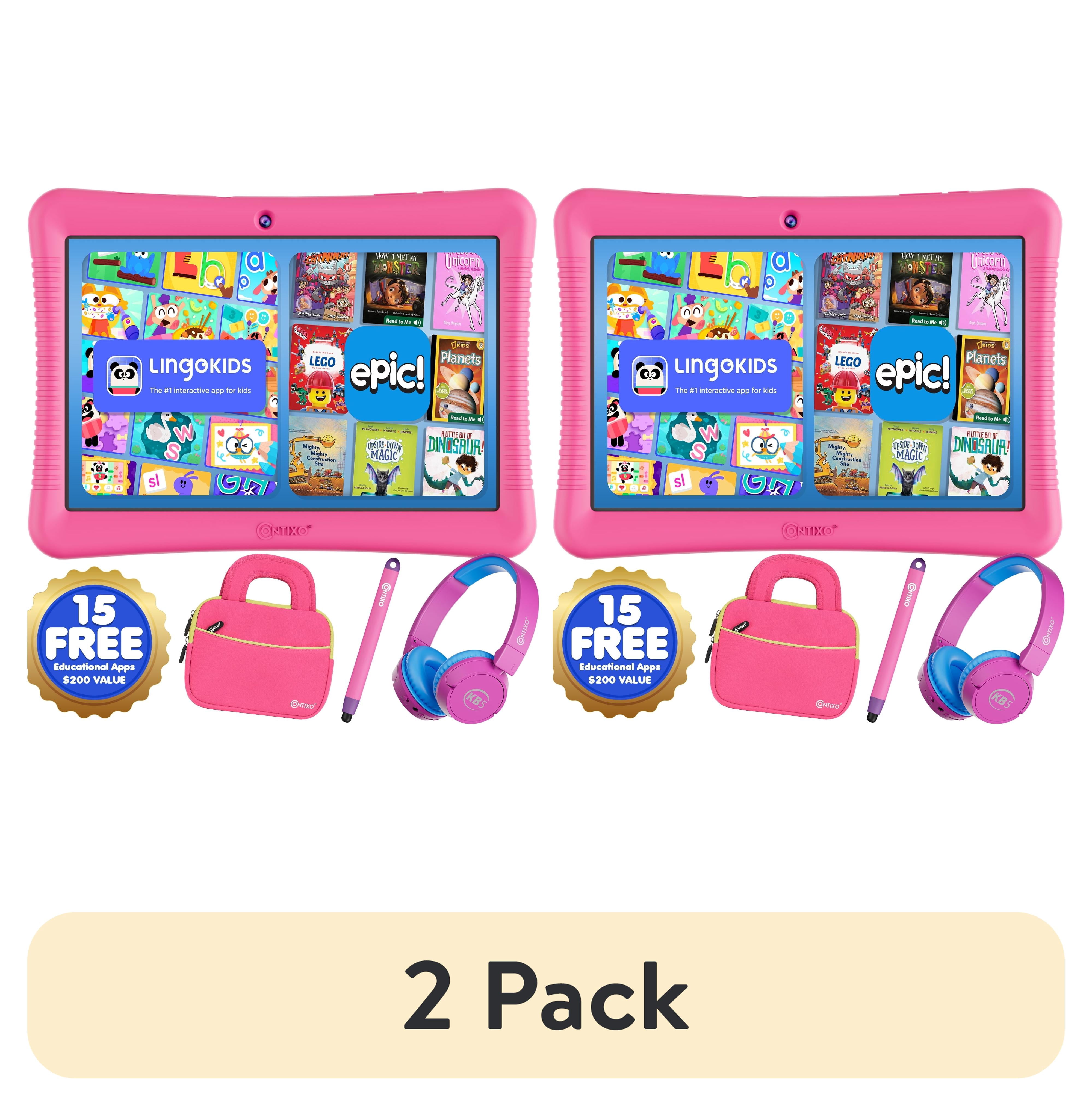 (2 pack) Contixo K102 Kids Tablets Bundle, Educational Tablets for Kids ...