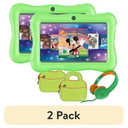 Contixo 7" Kids Tablet Bundle, 50 FREE Disney eBooks, Learning Android Tablet for kids 3-12, 32GB, Parental Controls, Kid-Proof Case with Kickstand, Includes Headphones, Carrying Case - Green