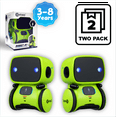 thumbnail image 1 of (2 pack) Contixo Kids Smart Robot Toy Mini Robot Talking Singing Dancing Interactive Voice Control Touch Sensor Speech Recognition Infant Toddler Children Robotics - R1 Green, 1 of 15